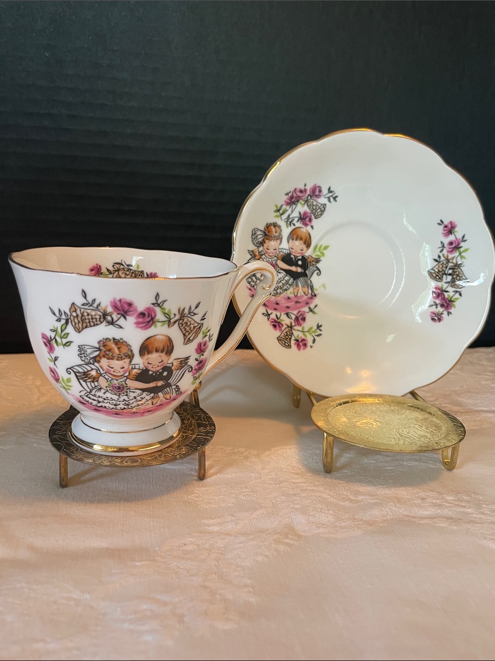 Princess Anne Remembrance Series English Fine Bone China Tea Cup and Saucer